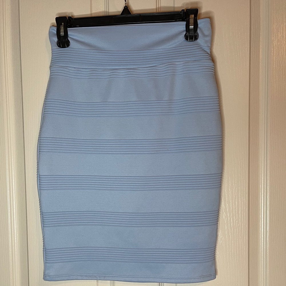 A’GACI: Light Blue Pencil Skirt